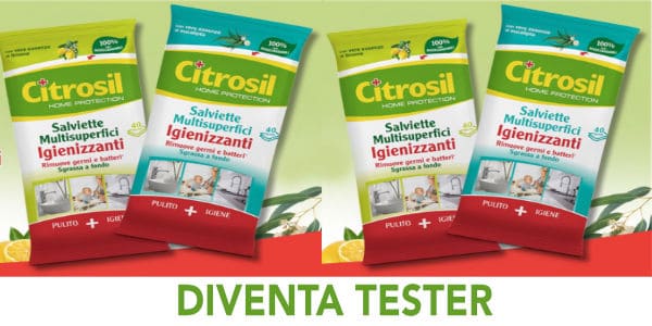 Diventa tester Salviette Multisuperfici Igienizzanti Citrosil