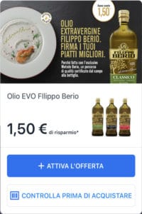 WeScount offerta olio extravergine Filippo Berio