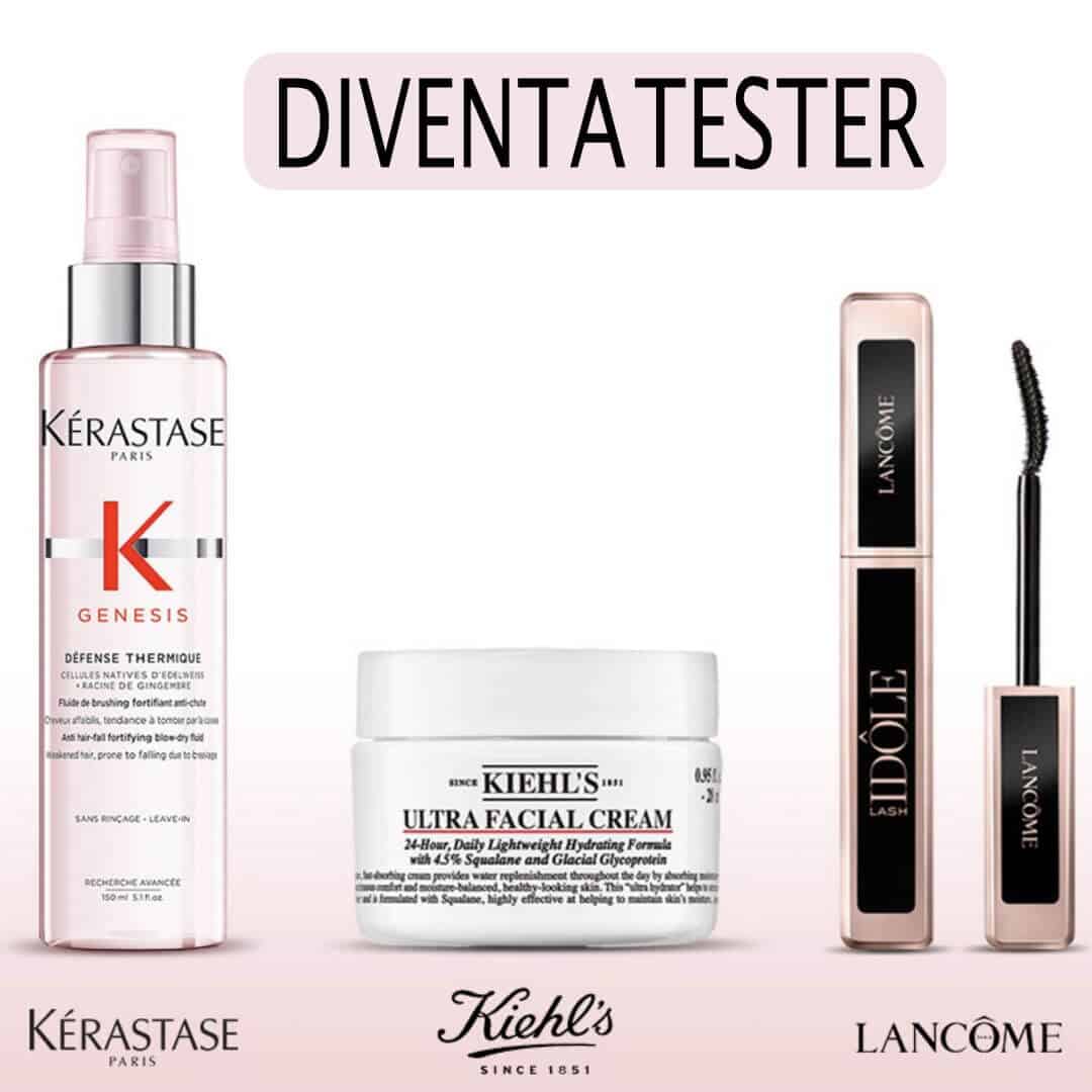 progetto tester kérastase kiehl's lancôme