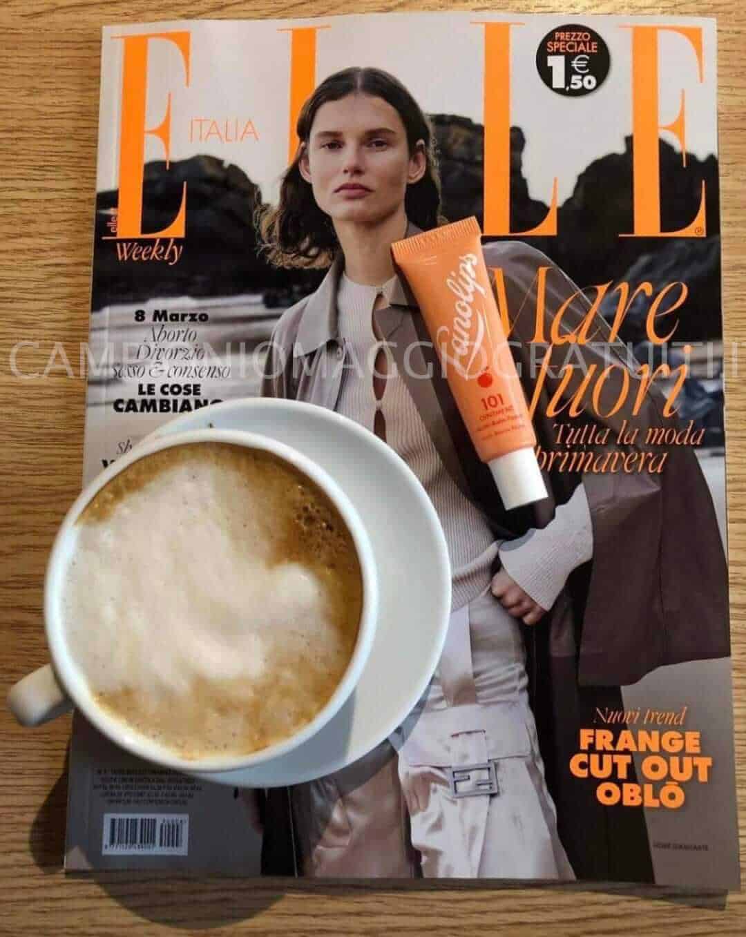 foto lanolips balsamo omaggio in edicola con Elle inviata da Stefania
