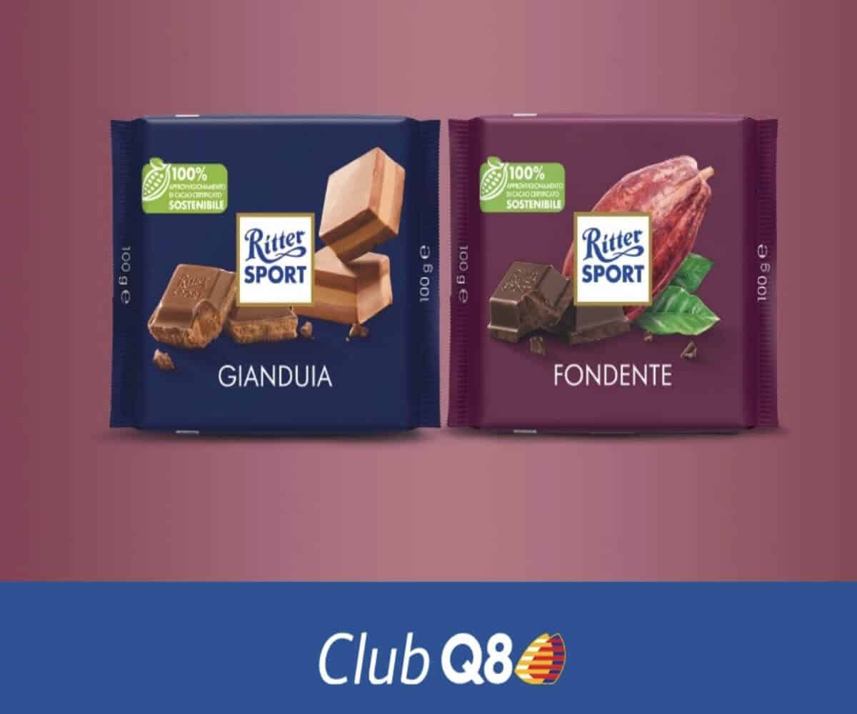 Ritter Gianduia e Fondente omaggio da Q8