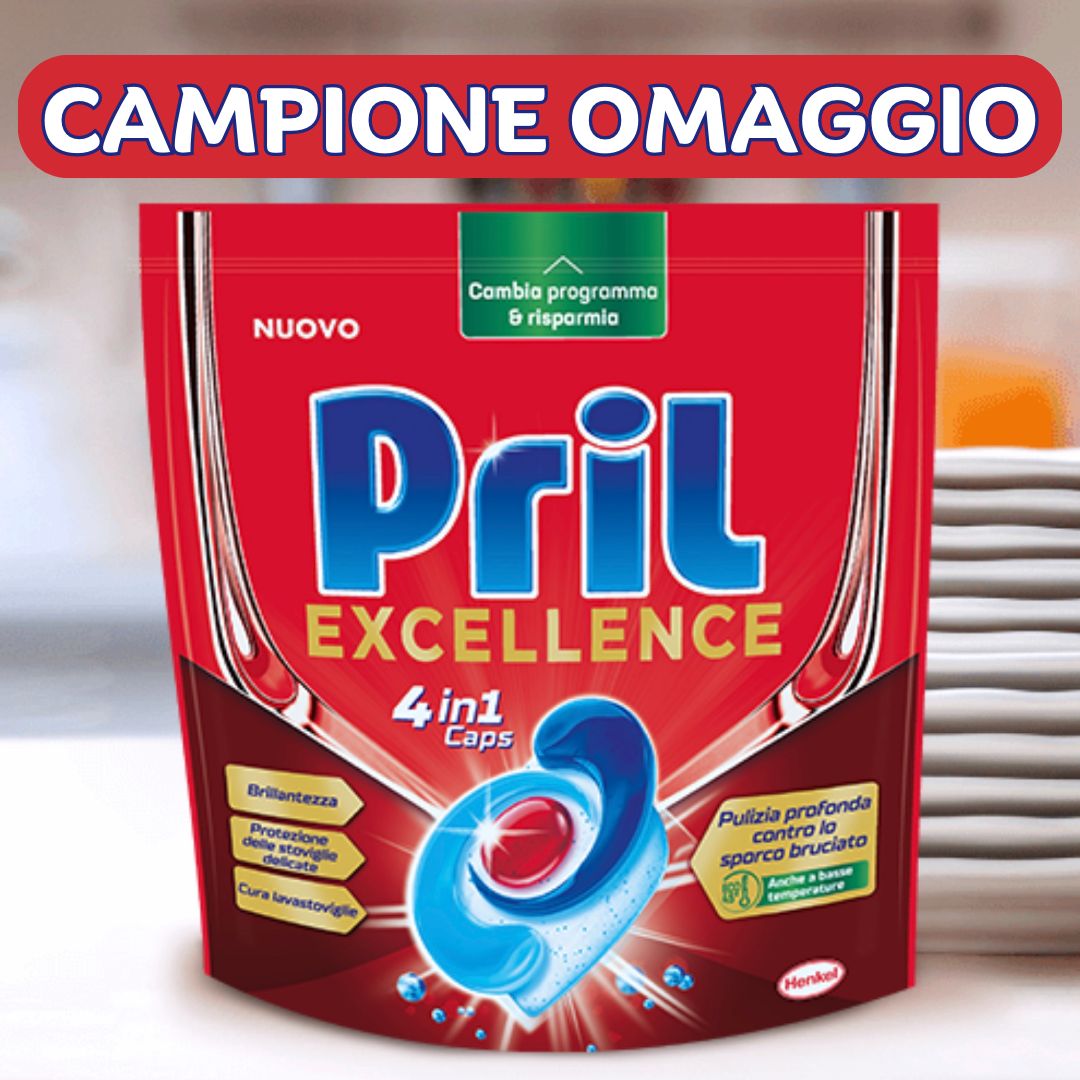 campioni omaggio pril excellence 4 in 1 caps da richiedere su DonnaD