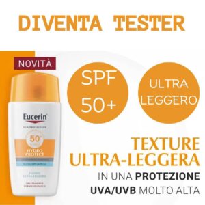 diventa tester eucerin prodotto solare hydro protect fluido ultra leggero SPF 50+