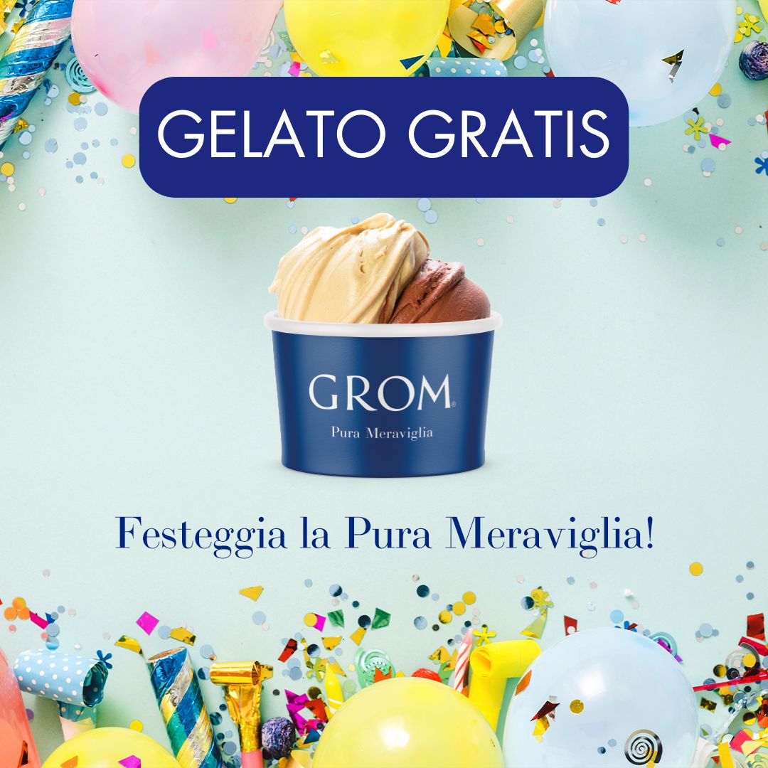 gelato grom gratis compleanno 30 anni