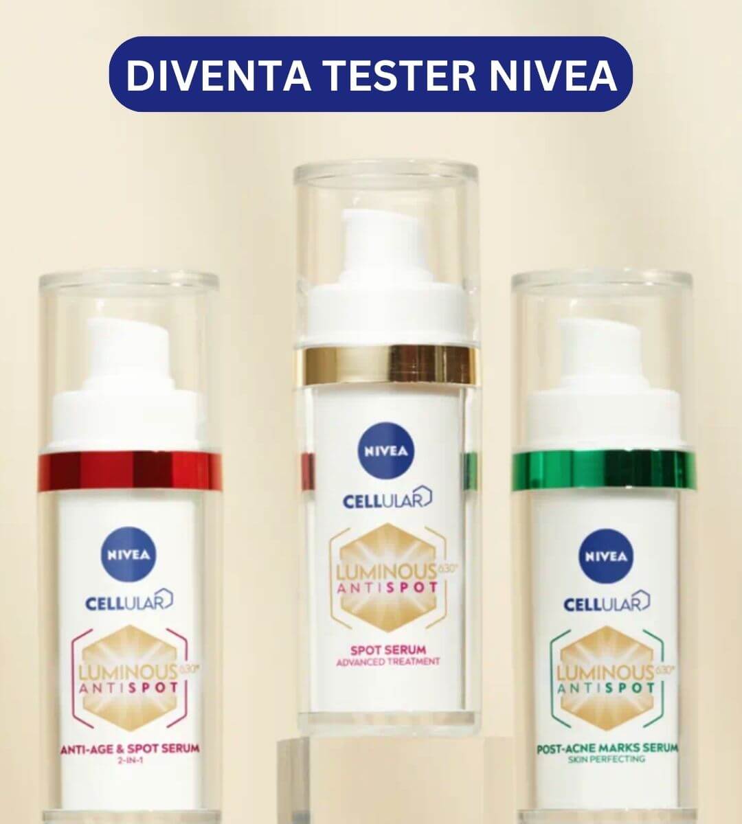 diventa tester siero nivea Luminous630