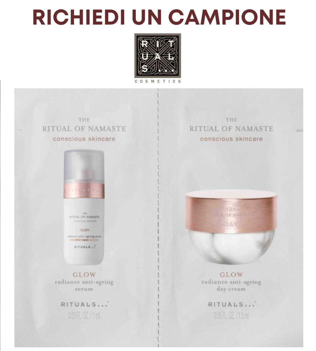 campioni omaggio rituals siero e crema viso