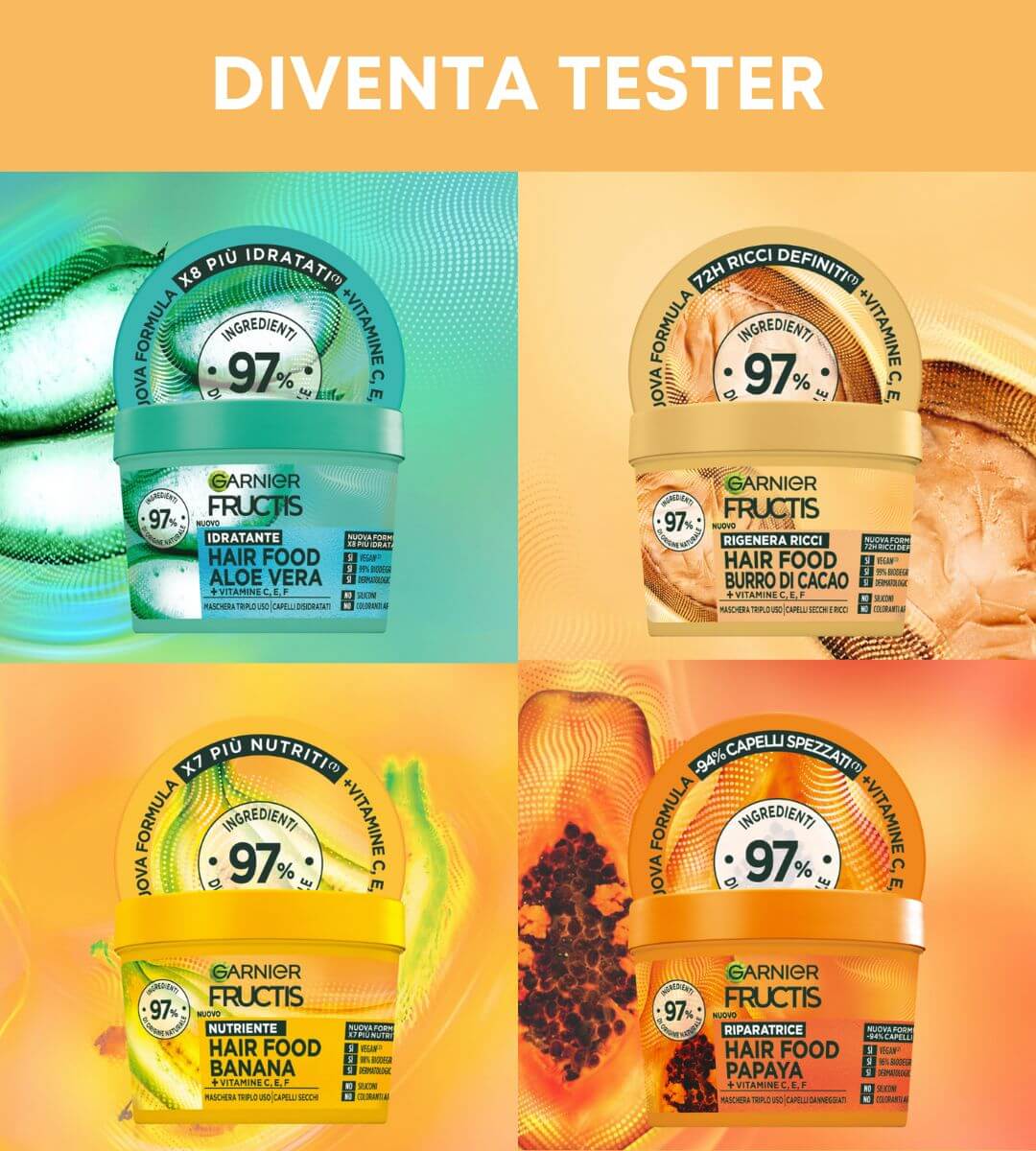 Diventa tester garnier fructis hair food machere per capelli