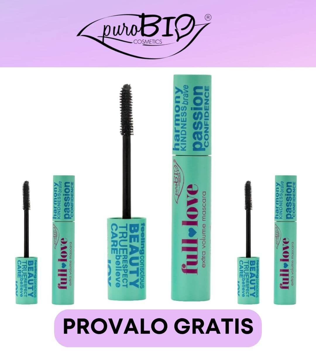 Progetto tester Mascara Purebio Full Love