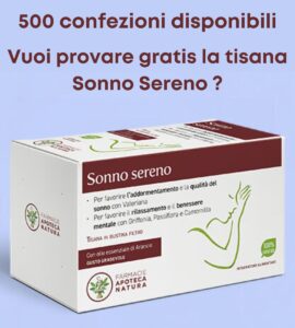 Diventa tester tisana Sonno Sereno MyApoteca Natura